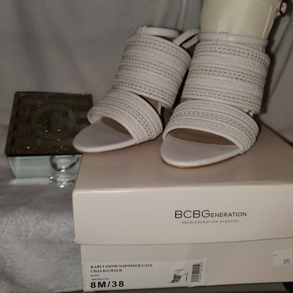 BCBGeneration Karli Sandal in CHALK COLOR - Picture 2 of 11